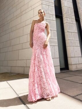 Georgia Hardinge Utopia Lace Maxi Dress Pink